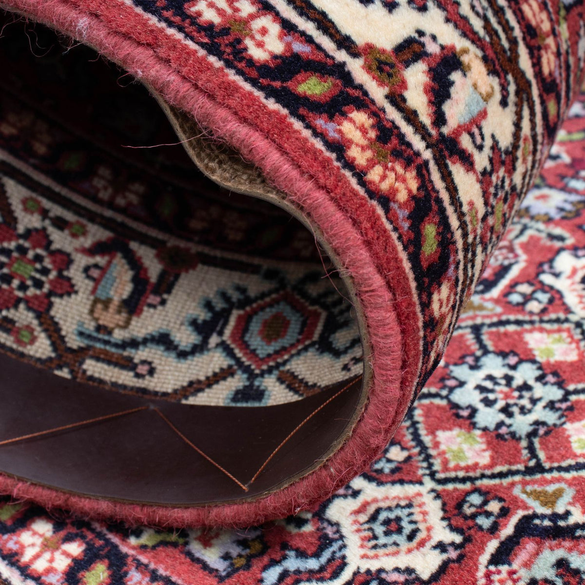 Alfombra de pasillo Alfombra persa - Bidjar - 293 x 73 cm - rojo claro