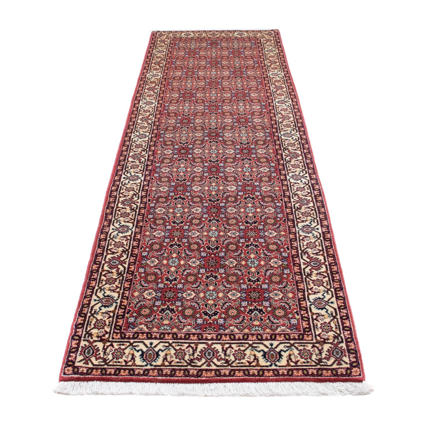 Alfombra de pasillo Alfombra persa - Bidjar - 293 x 73 cm - rojo claro
