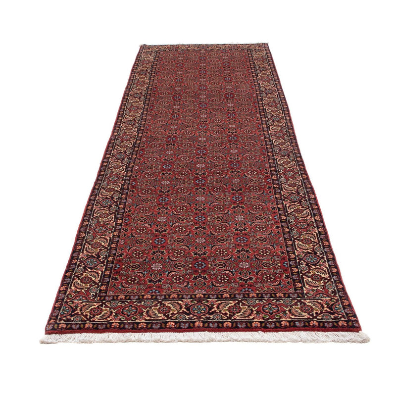 Alfombra de pasillo Alfombra persa - Bidjar - 290 x 85 cm - rojo oscuro