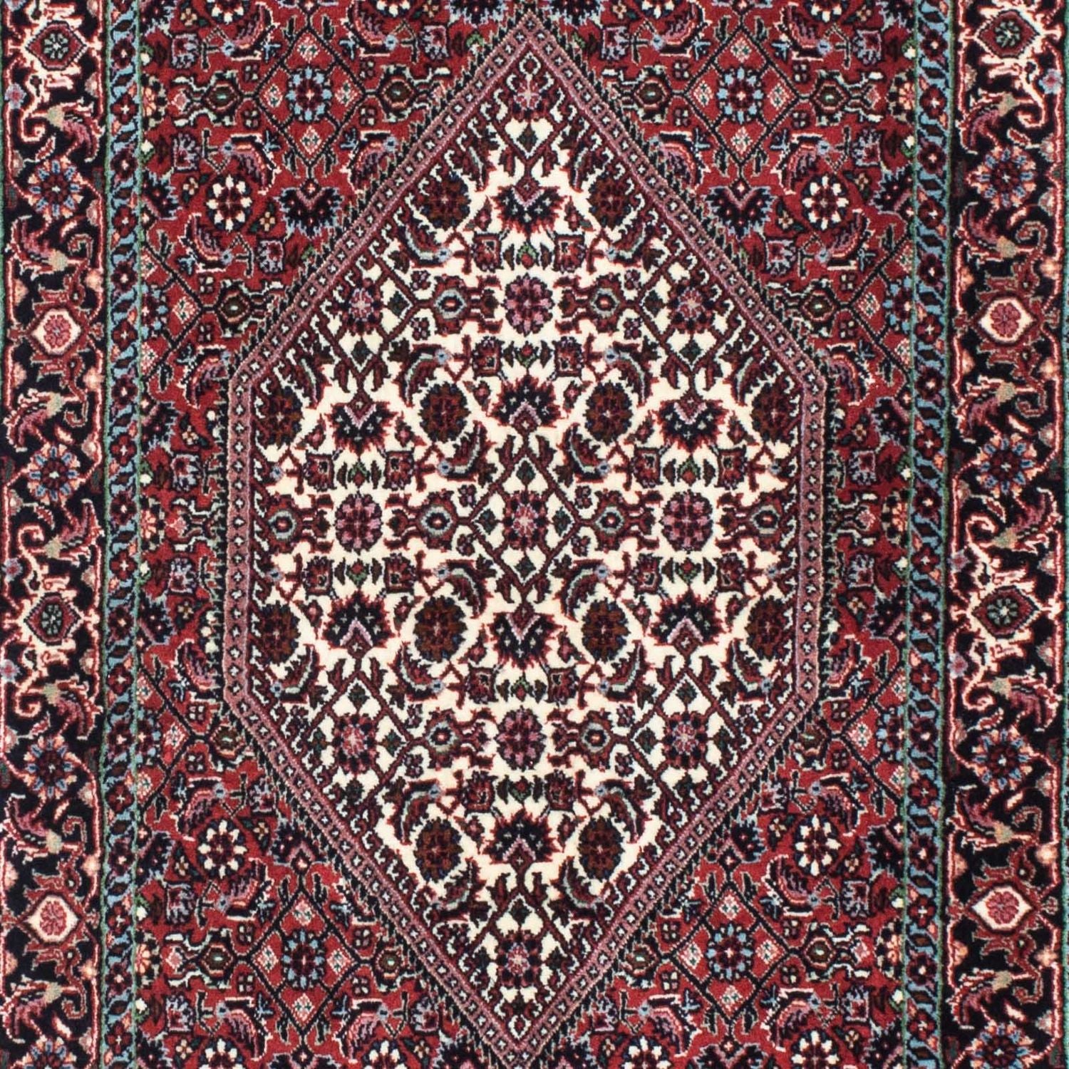 Alfombra de pasillo Alfombra persa - Bidjar - 212 x 73 cm - rojo