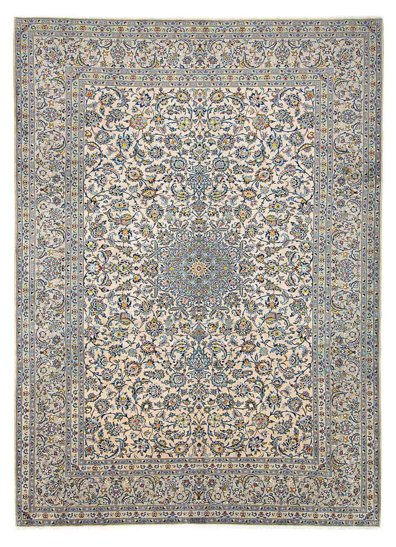 Alfombra persa - Keshan - 398 x 303 cm - beige