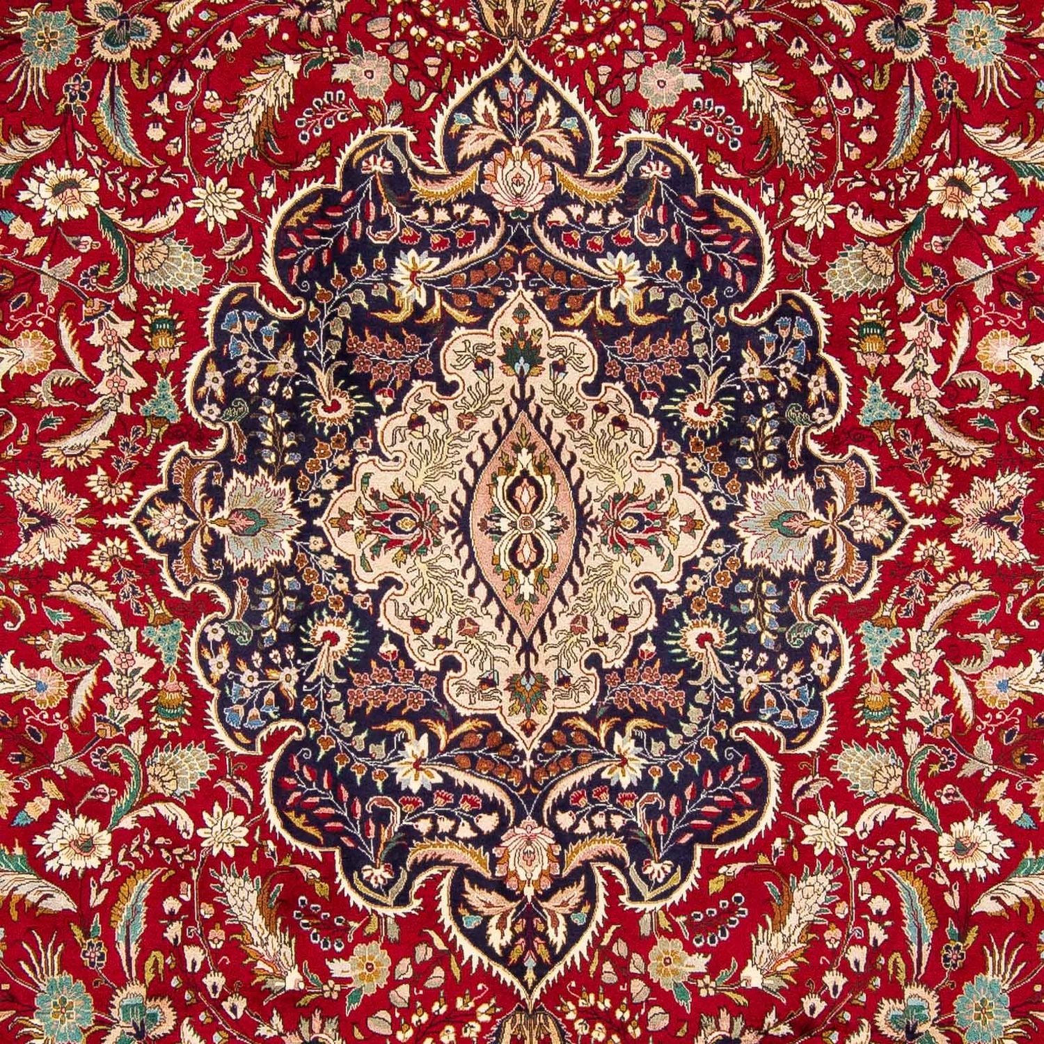 Alfombra Persa - Tabriz - Real - 400 x 297 cm - rojo oscuro