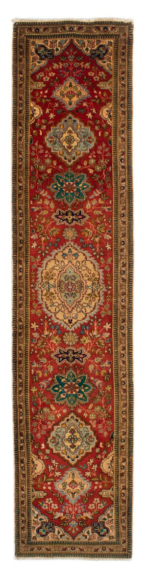 Alfombra de pasillo Alfombra Persa - Tabriz - Real - 365 x 78 cm - rojo