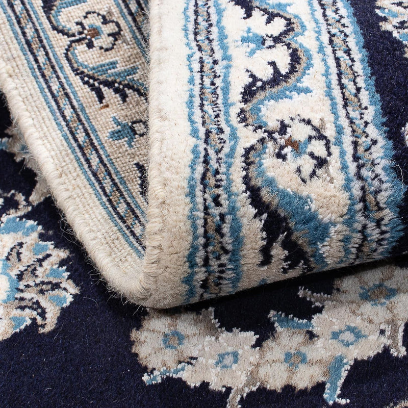 Alfombra persa - Nain - 150 x 86 cm - azul oscuro