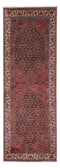 Alfombra de pasillo Alfombra persa - Bidjar - 211 x 71 cm - rojo oscuro