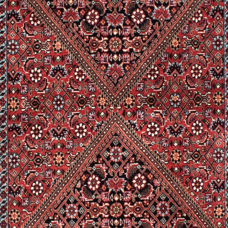 Alfombra de pasillo Alfombra persa - Bidjar - 211 x 71 cm - rojo oscuro