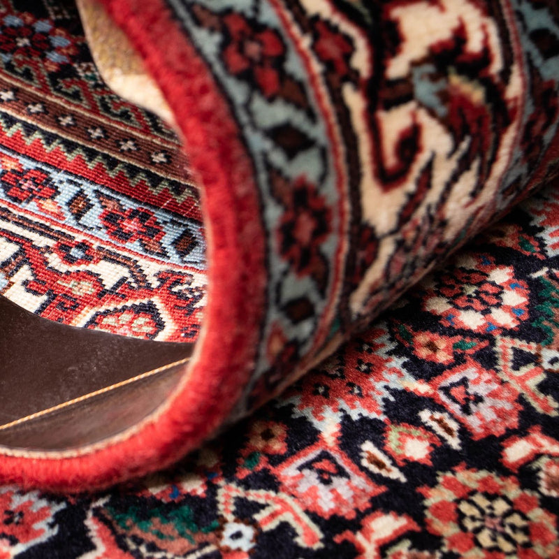 Alfombra de pasillo Alfombra persa - Bidjar - 211 x 71 cm - rojo oscuro