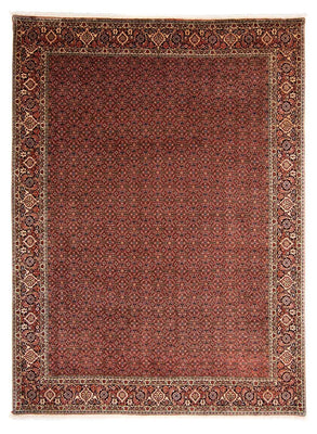 Alfombra persa - Bidjar - 340 x 254 cm - rojo oscuro