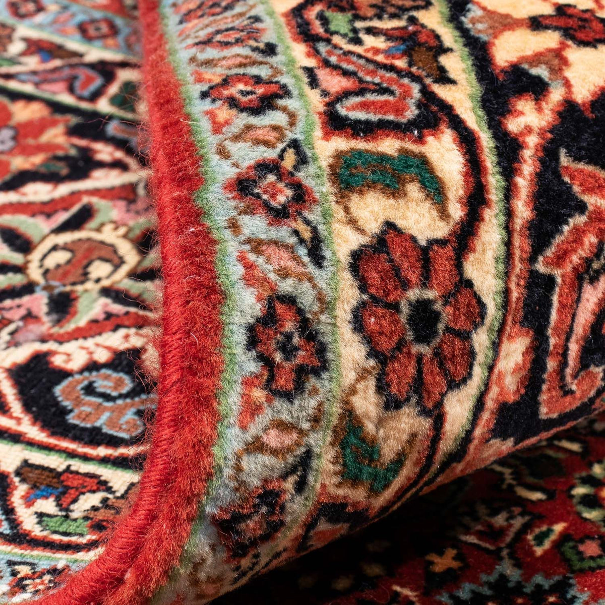 Alfombra persa - Bidjar - 340 x 254 cm - rojo oscuro