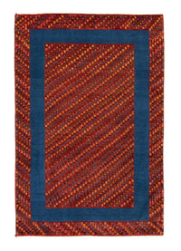 Alfombra Gabbeh - Loribaft Persa - 157 x 104 cm - rojo