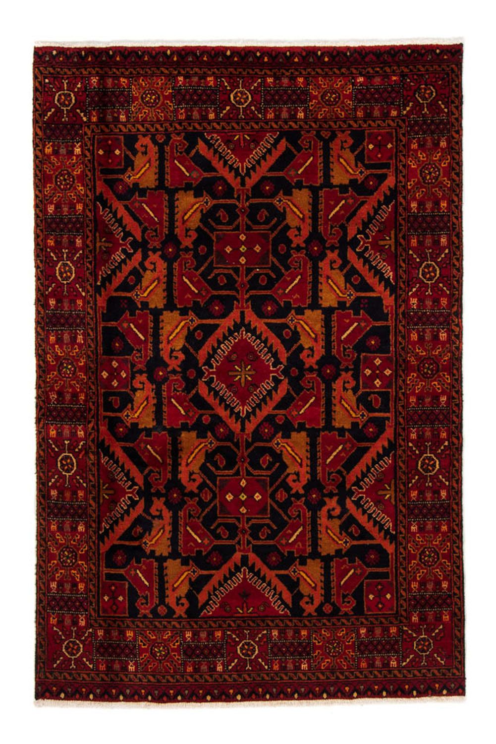 Alfombra Belutsch - 203 x 130 cm - rojo