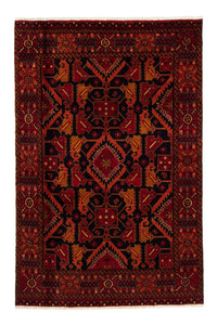Alfombra Belutsch - 203 x 130 cm - rojo