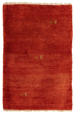 Alfombra Gabbeh - Persa - 125 x 82 cm - rojo oscuro