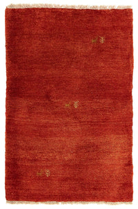 Alfombra Gabbeh - Persa - 125 x 82 cm - rojo oscuro