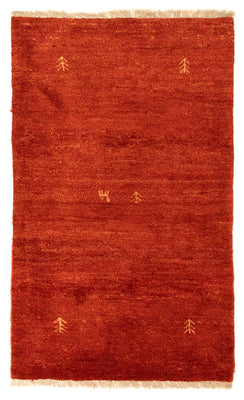 Alfombra Gabbeh - Persa - 135 x 74 cm - rojo