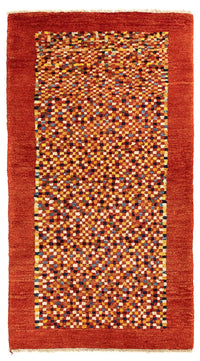 Alfombra Gabbeh - Persa - 135 x 72 cm - rojo oscuro