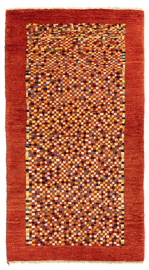 Alfombra Gabbeh - Persa - 135 x 72 cm - rojo oscuro