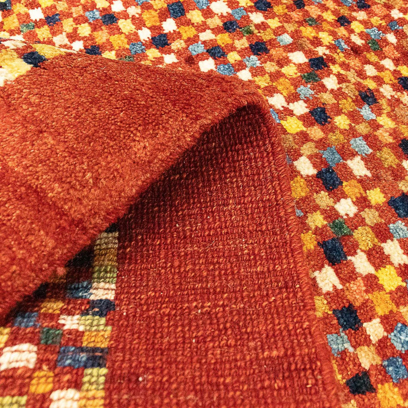 Alfombra Gabbeh - Persa - 135 x 72 cm - rojo oscuro