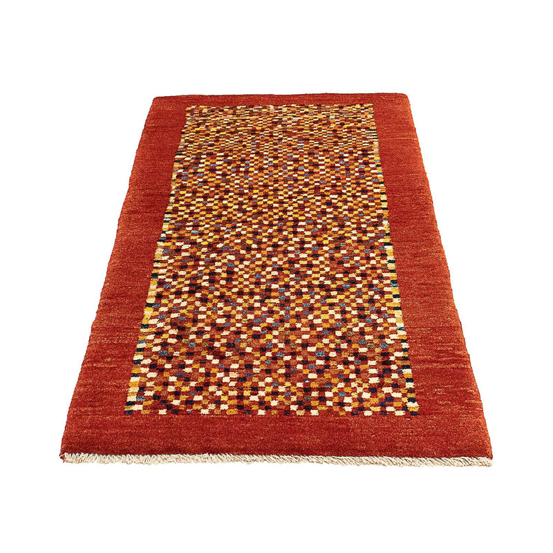 Alfombra Gabbeh - Persa - 135 x 72 cm - rojo oscuro