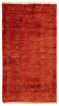 Alfombra Gabbeh - Persa - 137 x 75 cm - rojo oscuro