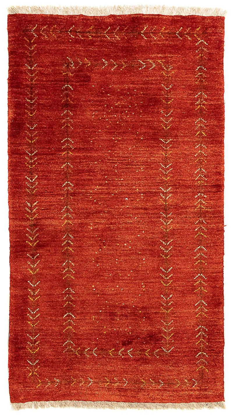 Alfombra Gabbeh - Persa - 137 x 75 cm - rojo oscuro