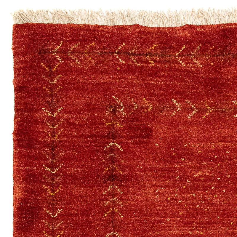 Alfombra Gabbeh - Persa - 137 x 75 cm - rojo oscuro
