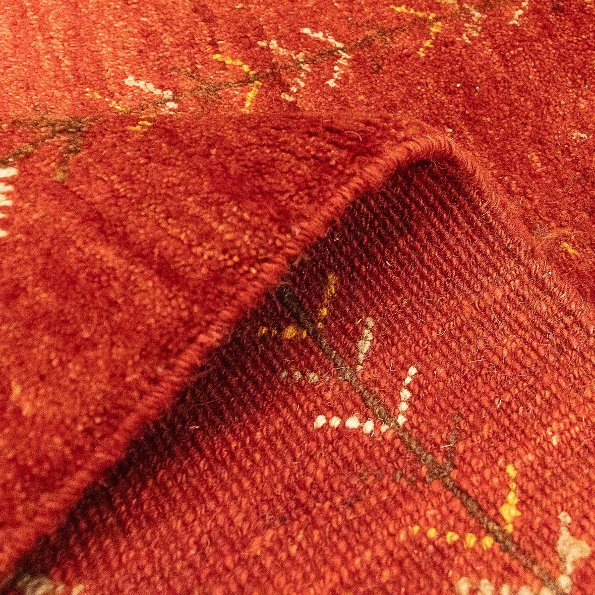 Alfombra Gabbeh - Persa - 137 x 75 cm - rojo oscuro