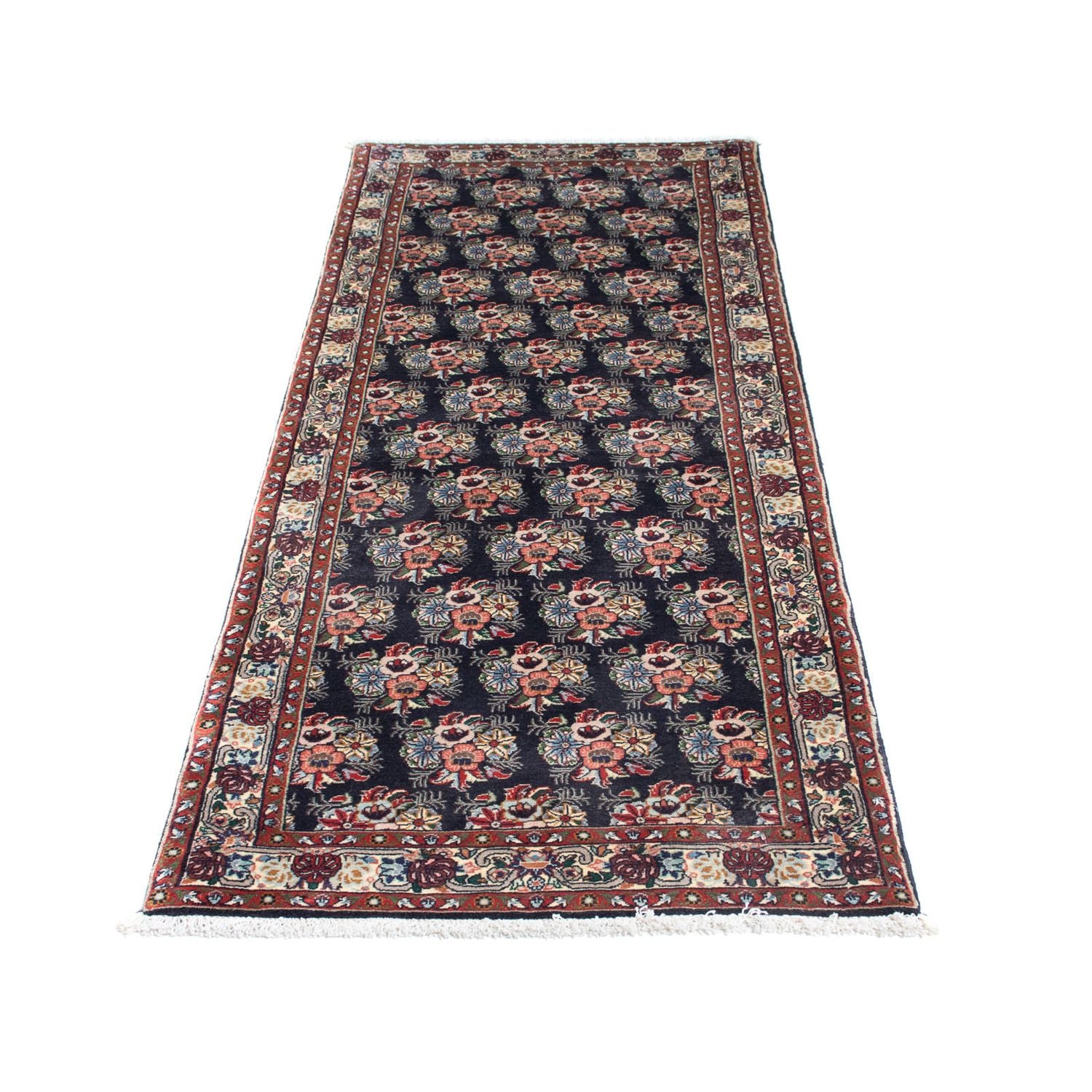 Alfombra de pasillo Alfombra persa - Bidjar - 198 x 70 cm - gris