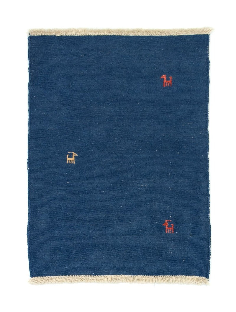 Alfombra Gabbeh - Persa - 86 x 63 cm - azul oscuro