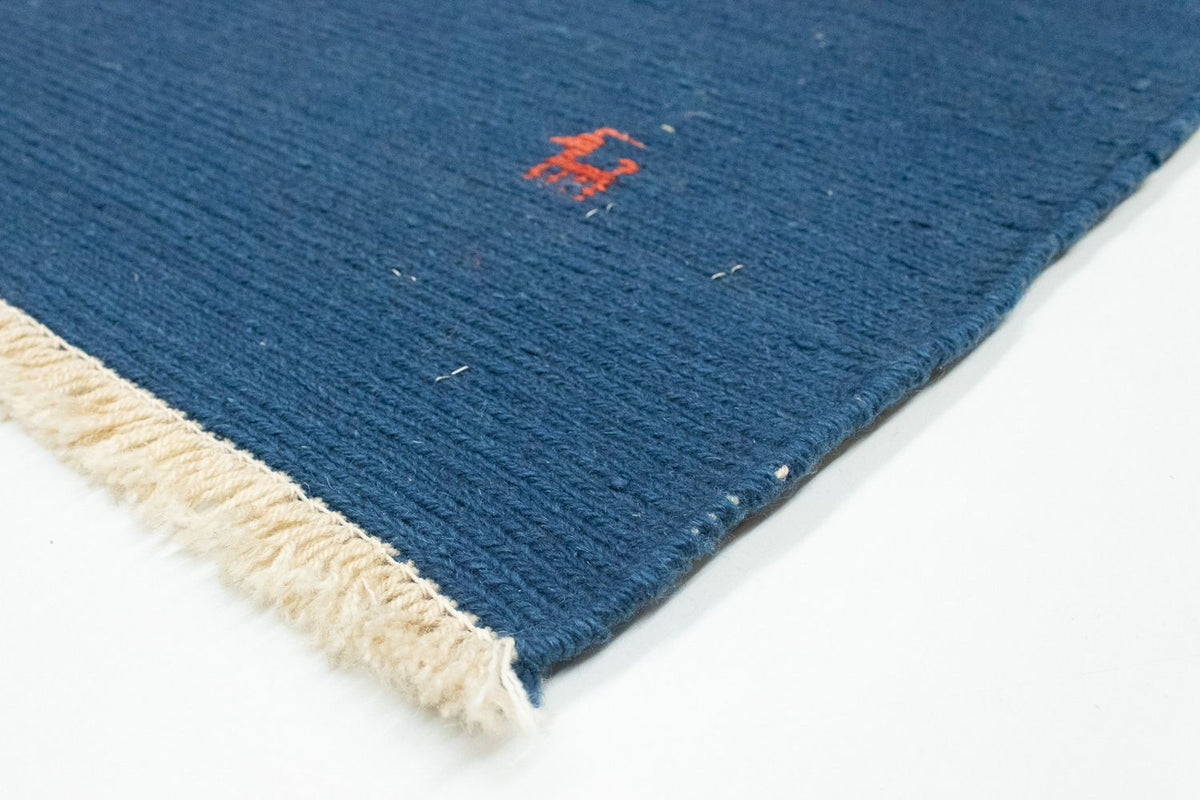 Alfombra Gabbeh - Persa - 86 x 63 cm - azul oscuro