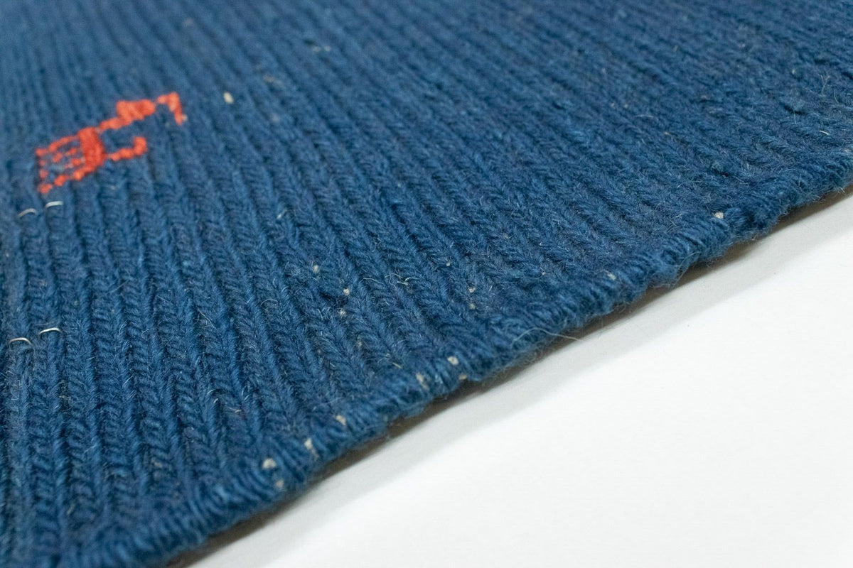 Alfombra Gabbeh - Persa - 86 x 63 cm - azul oscuro