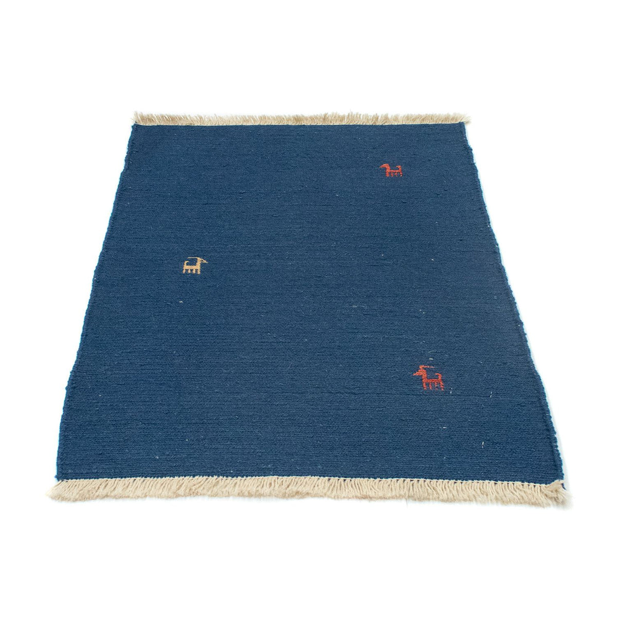 Alfombra Gabbeh - Persa - 86 x 63 cm - azul oscuro