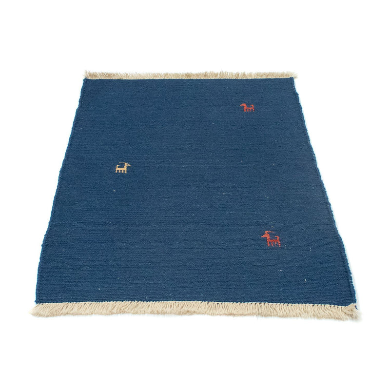Alfombra Gabbeh - Persa - 86 x 63 cm - azul oscuro
