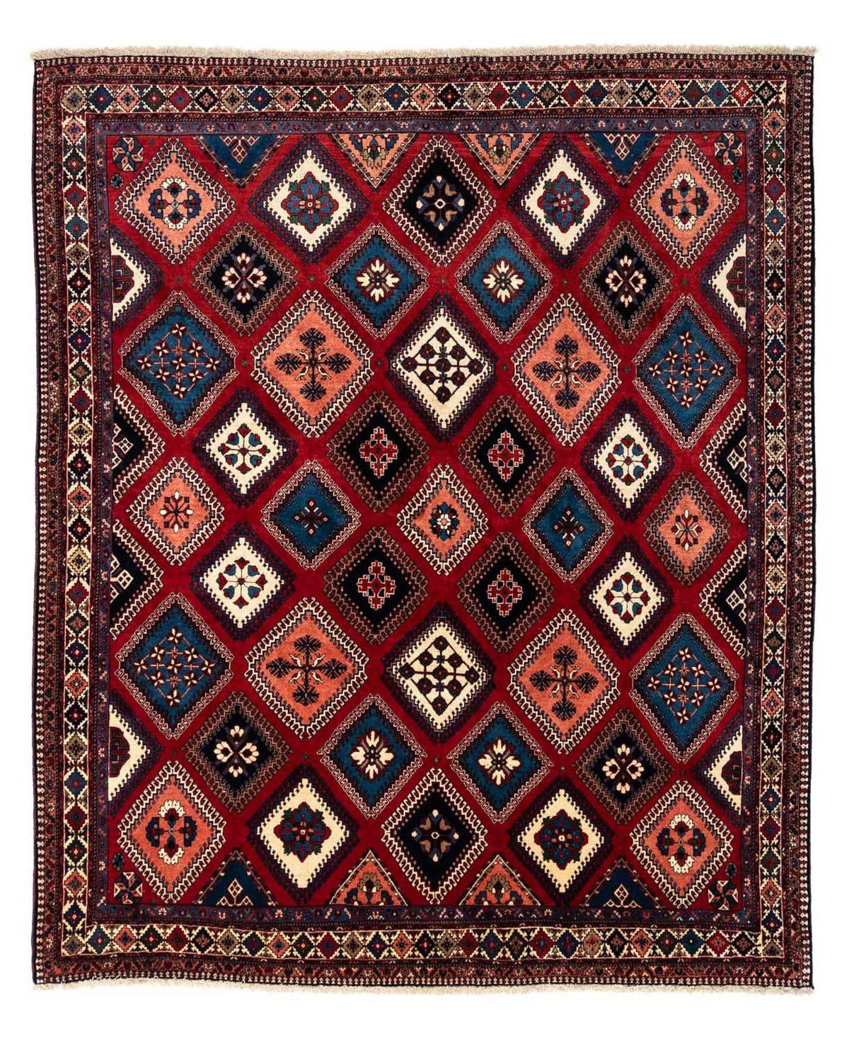 Alfombra persa - Nómada - 290 x 252 cm - rojo oscuro
