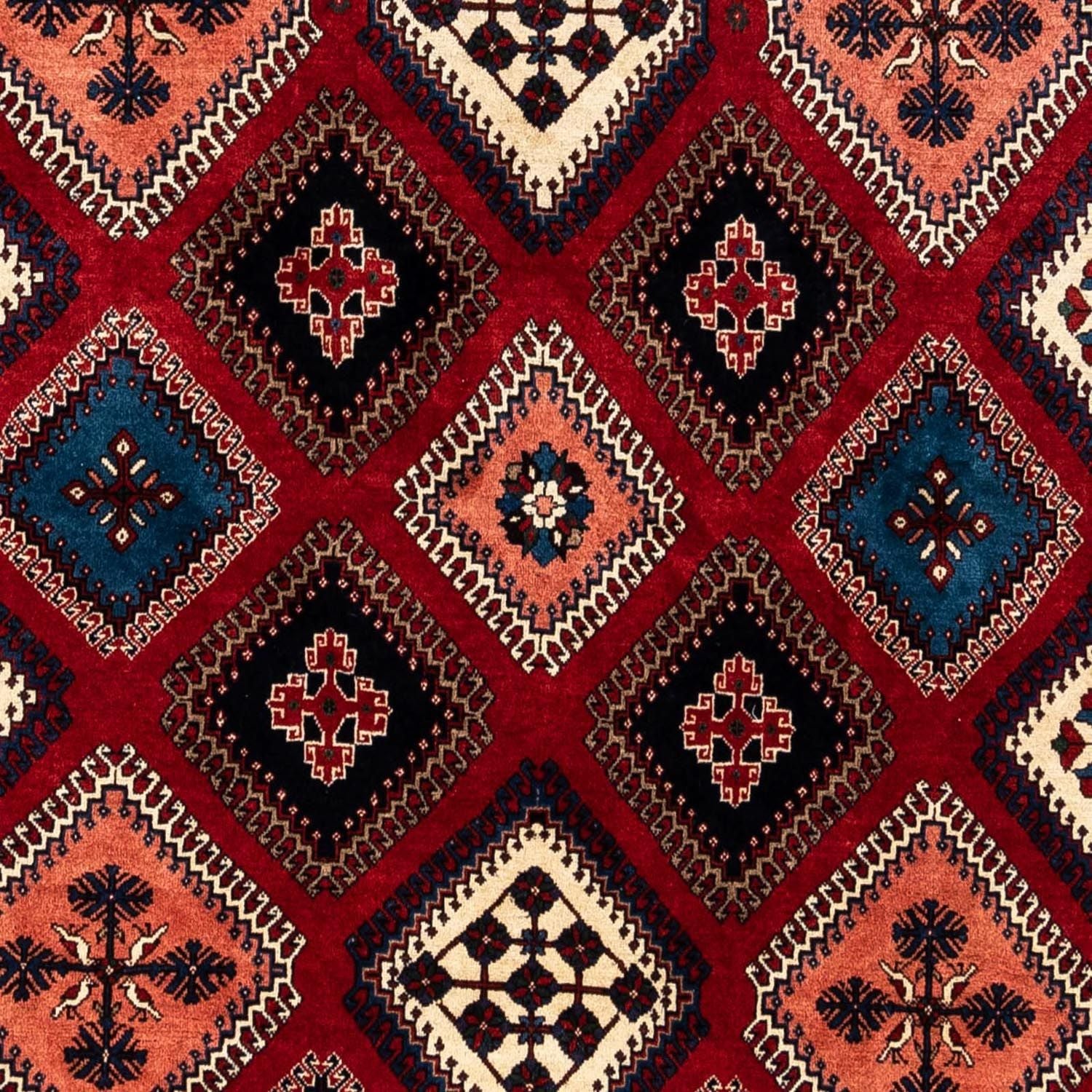 Alfombra persa - Nómada - 290 x 252 cm - rojo oscuro