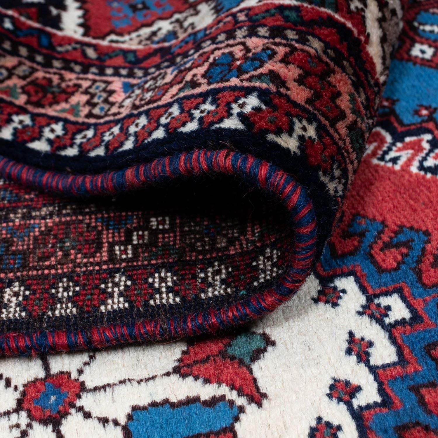 Alfombra persa - Nómada - 290 x 252 cm - rojo oscuro