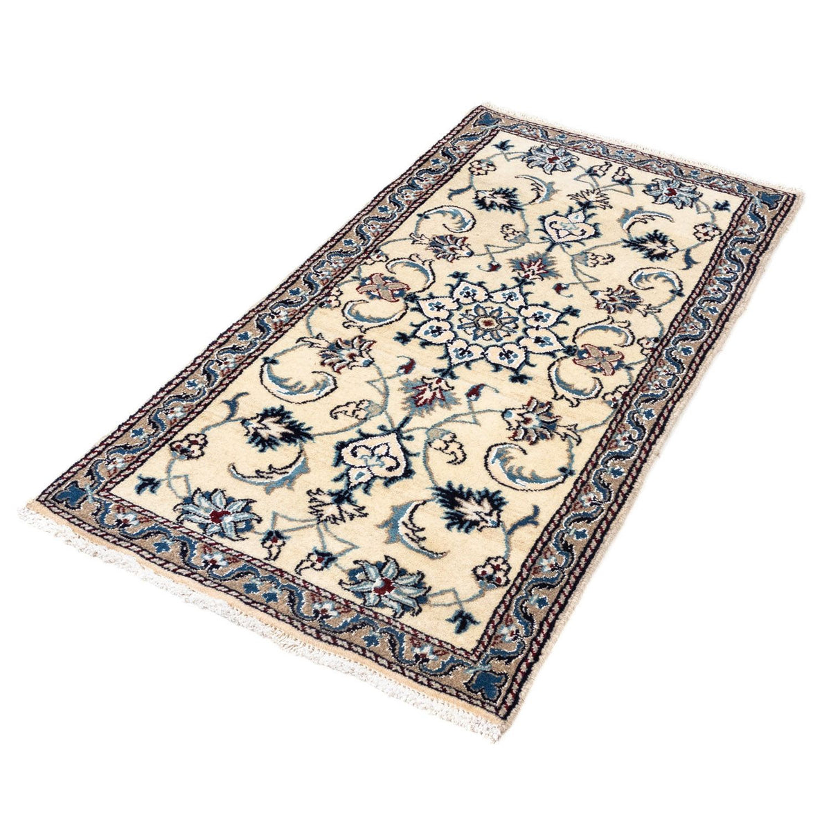 Alfombra persa - Nain - 135 x 68 cm - beige