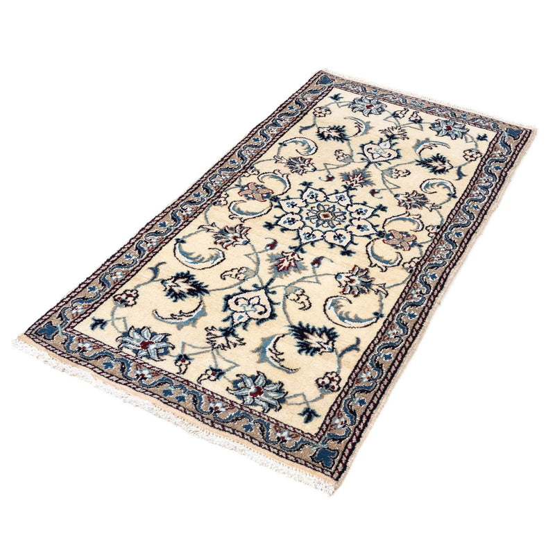 Alfombra persa - Nain - 135 x 68 cm - beige