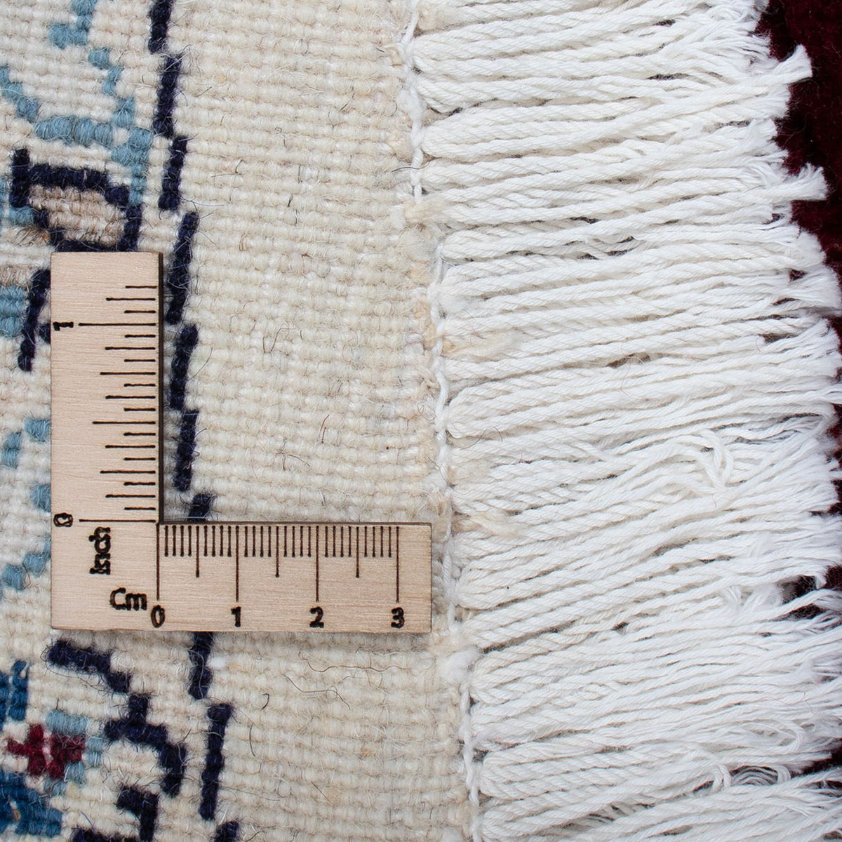 Alfombra persa - Nain redondo  - 252 x 252 cm - rojo oscuro