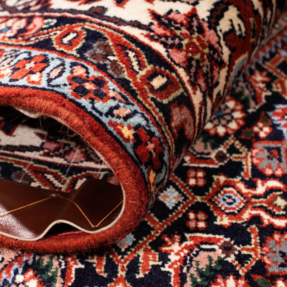 Alfombra persa - Bidjar - 241 x 170 cm - rojo oscuro