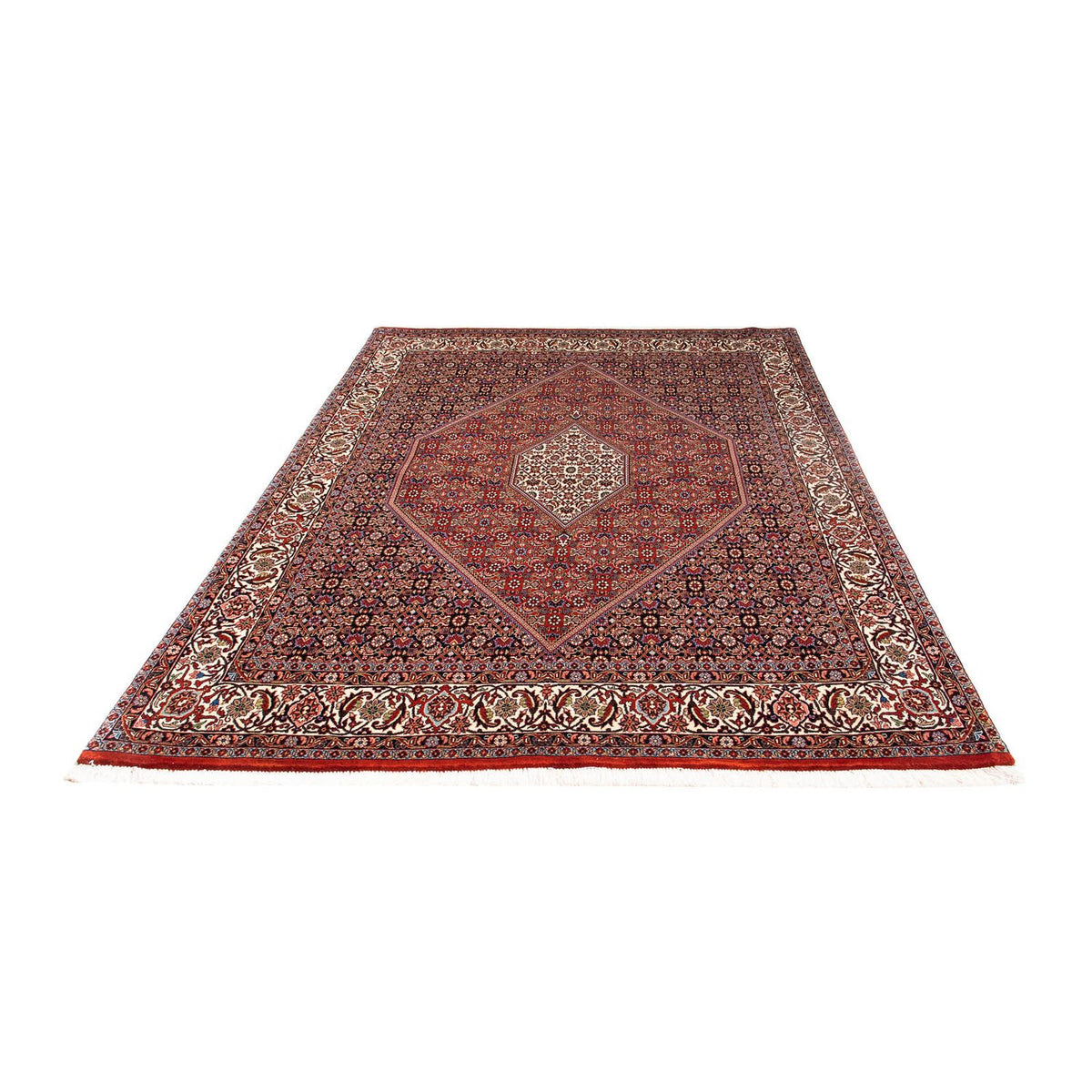 Alfombra persa - Bidjar - 241 x 170 cm - rojo oscuro