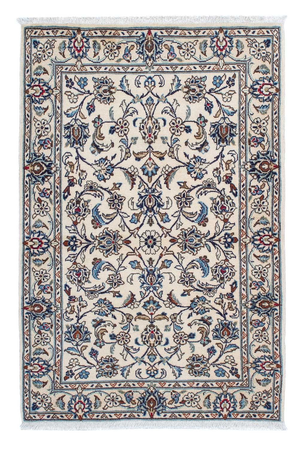 Alfombra persa - Keshan - 146 x 100 cm - beige