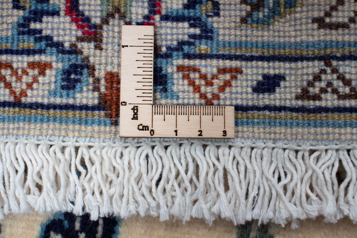 Alfombra persa - Keshan - 146 x 100 cm - beige