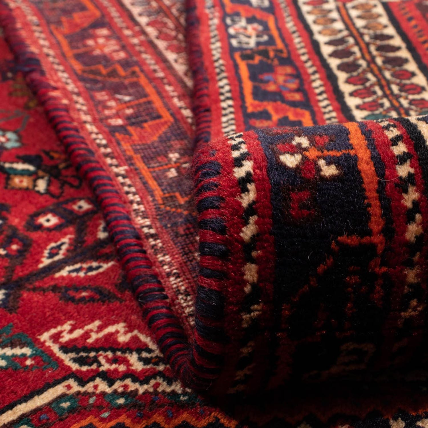 Alfombra persa - Nómada - 319 x 221 cm - rojo oscuro