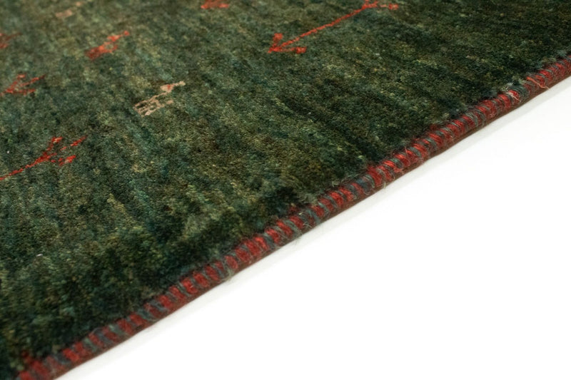 Alfombra de pasillo Alfombra Gabbeh - Loribaft Persa - 209 x 87 cm - verde