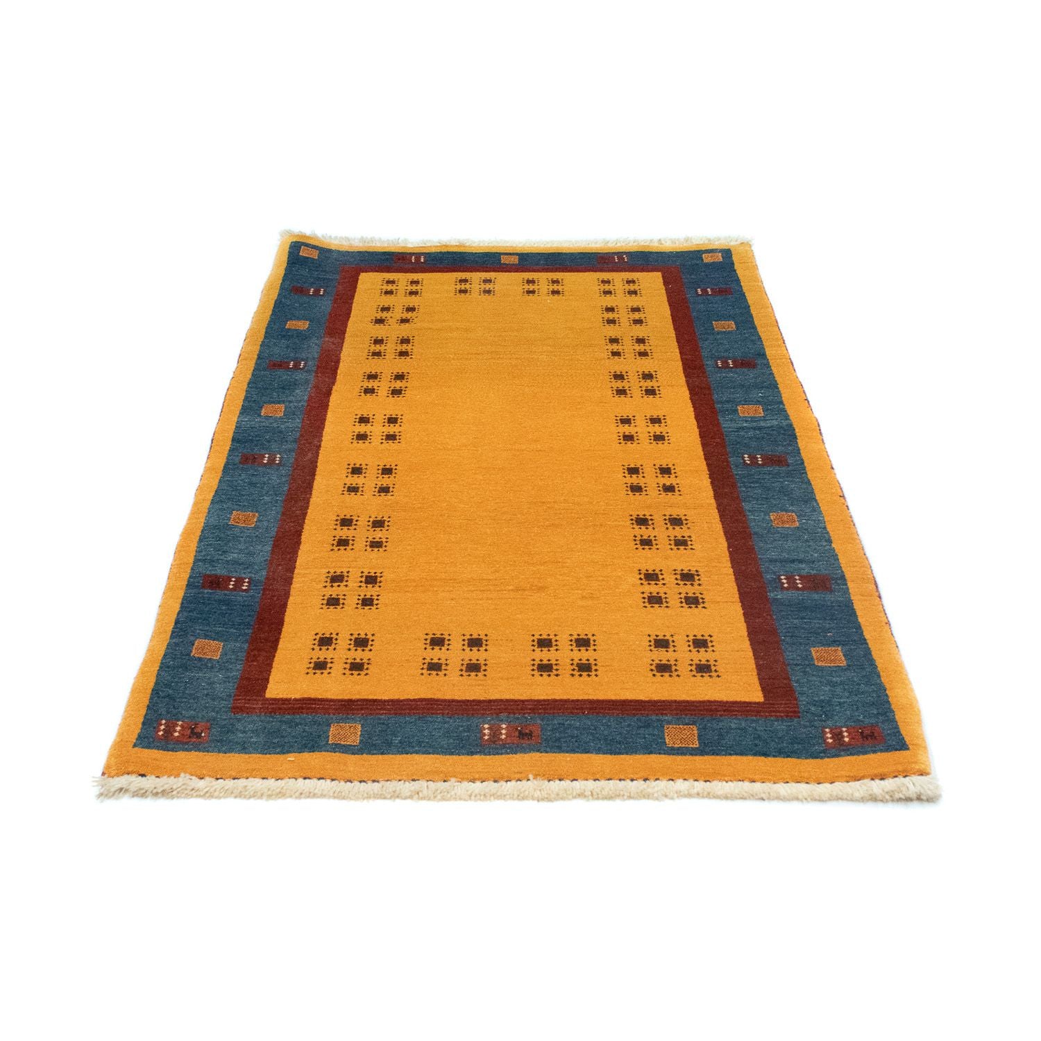 Alfombra de pasillo Alfombra Gabbeh - Loribaft Persa - 194 x 103 cm - oro