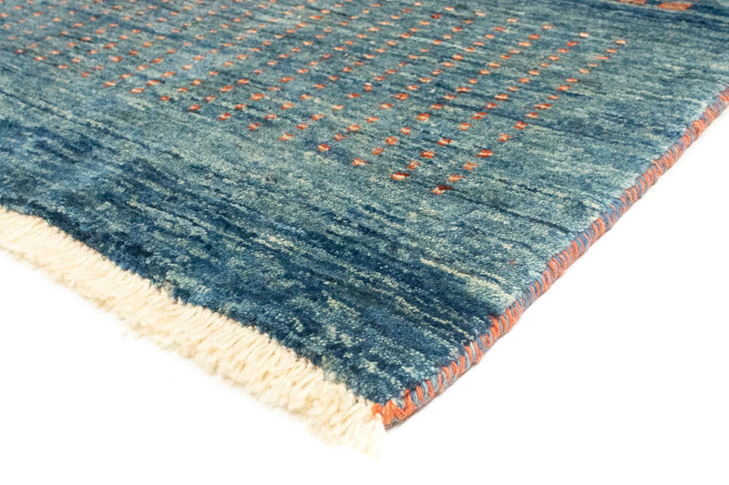Alfombra de pasillo Alfombra Gabbeh - Loribaft Persa - 188 x 86 cm - azul