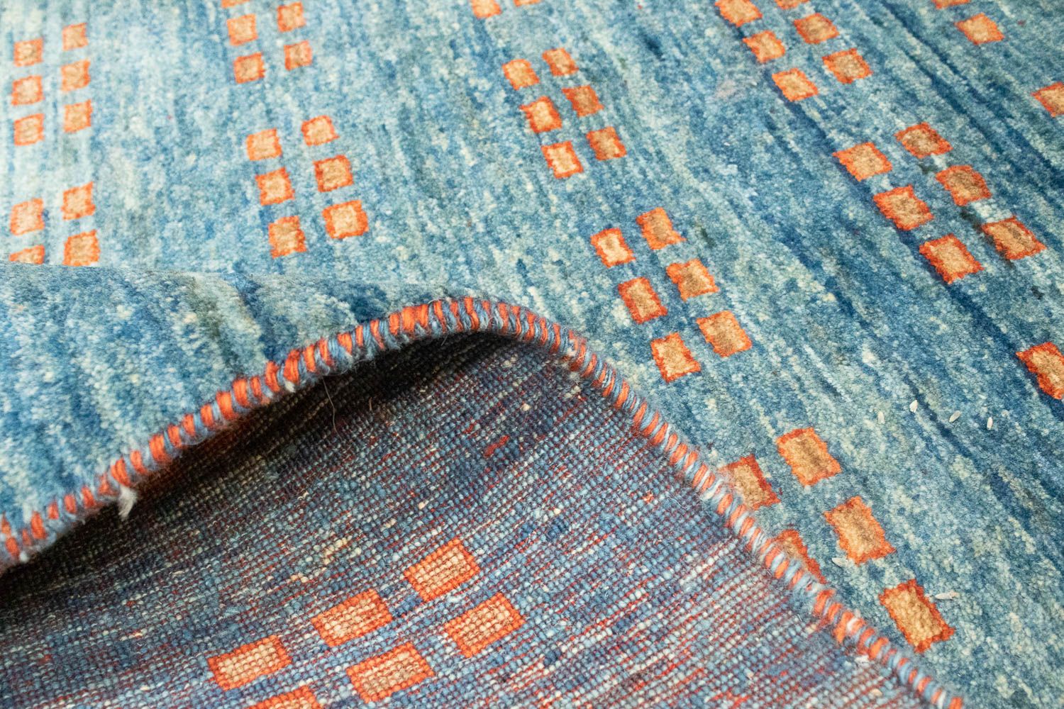 Alfombra de pasillo Alfombra Gabbeh - Loribaft Persa - 188 x 86 cm - azul