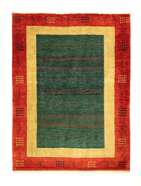 Alfombra Gabbeh - Loribaft Persa - 181 x 127 cm - verde