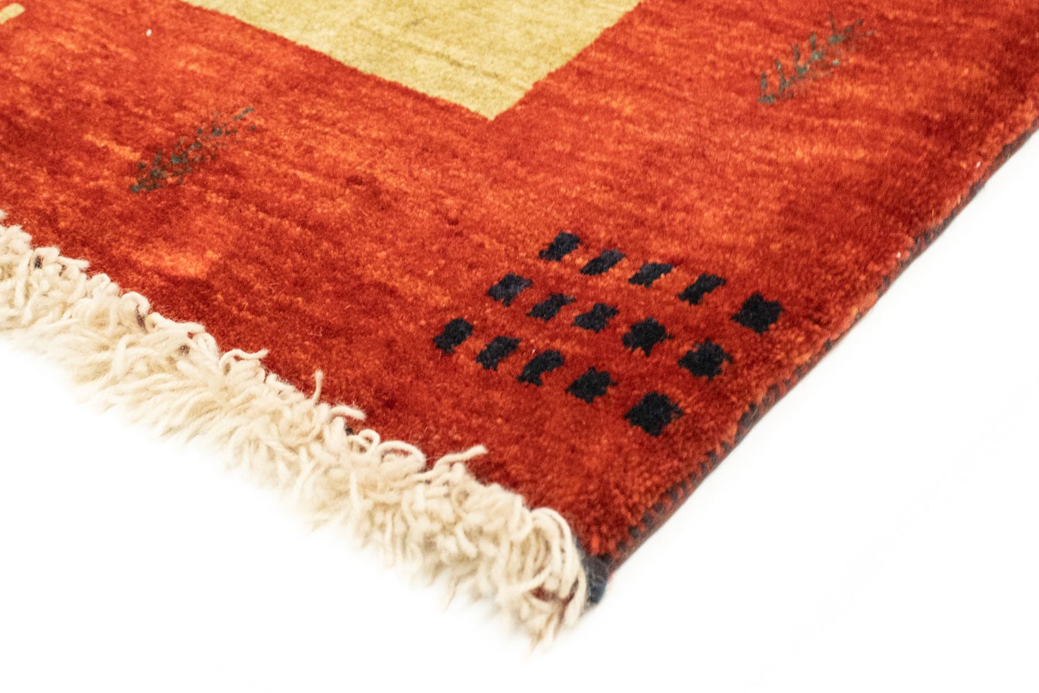 Alfombra Gabbeh - Loribaft Persa - 181 x 127 cm - verde